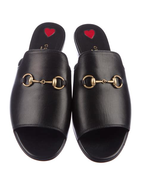 gucci 1955 horsebit accent leather slides|Gucci 1955 Horsebit Accent Leather Slides .